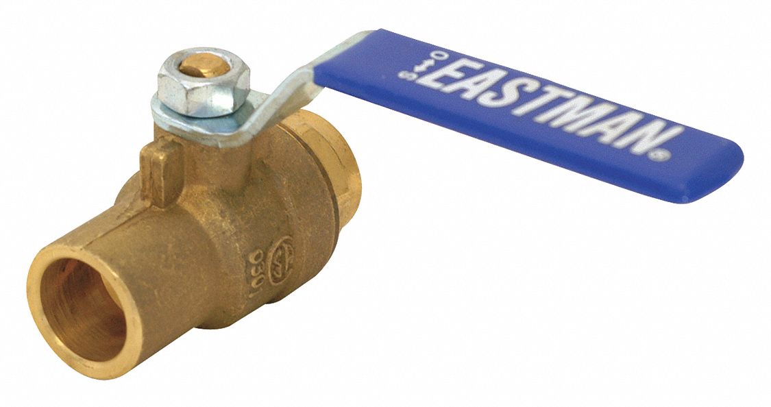 MANUAL TWO-WAY BALL VALVE: ¾ IN, BRASS, STRAIGHT, SWEAT X SWEAT, TWO-PIECE