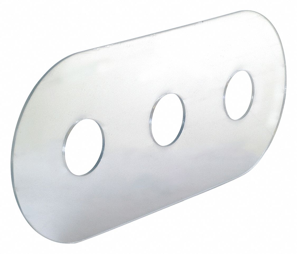 Trim and Cover Plate: Plastic, Mirror Finish, 6 in Overall Wd, 14 in Overall Lg