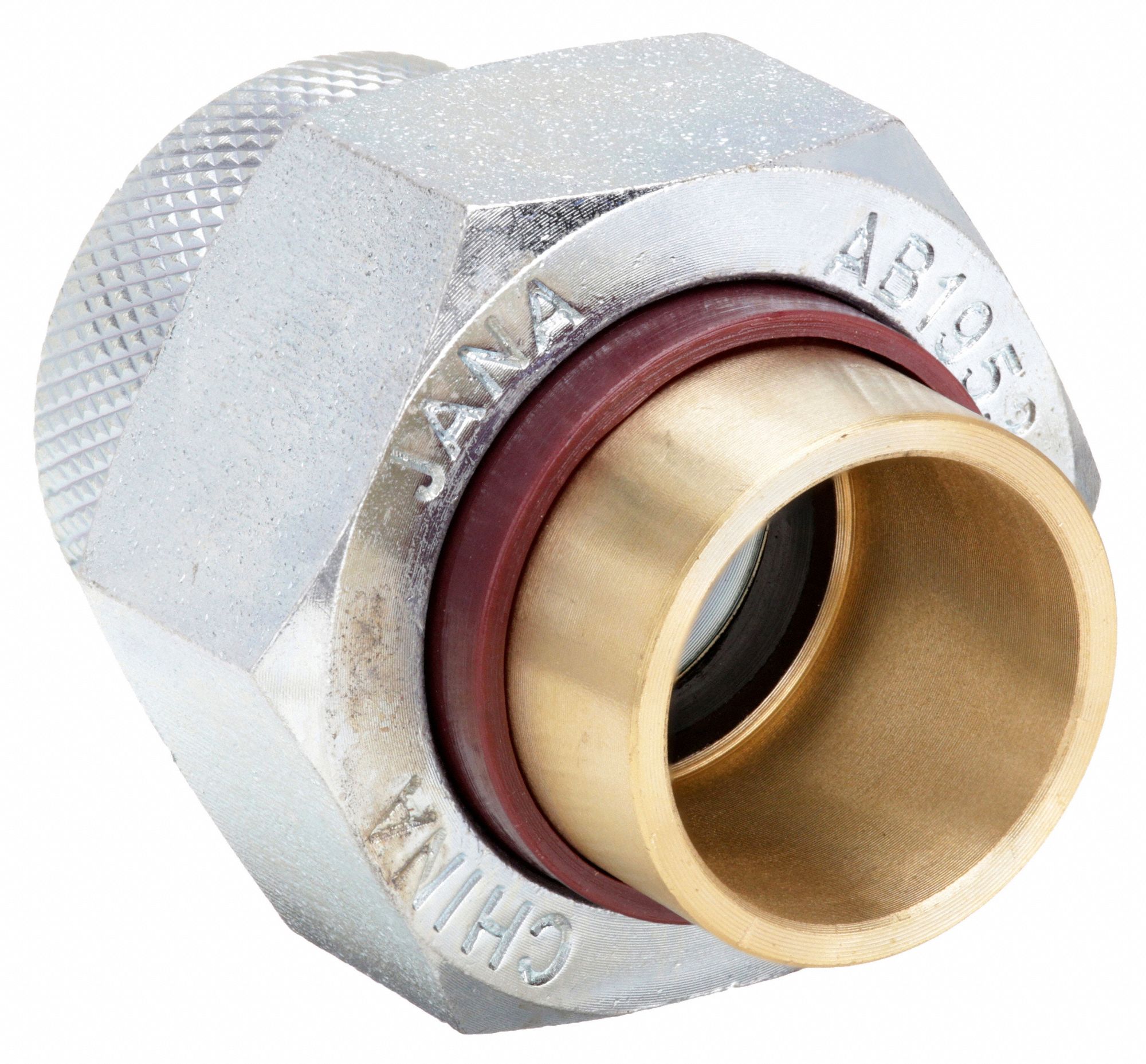 Dielectric Union: 3/4 in x 3/4 in Fitting Pipe Size, Nylon, Galvanized Steel x Brass