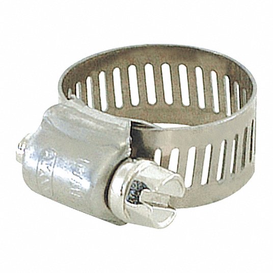GRAINGER APPROVED 5206070 Hose Clamp,3/8 to 7/8 In,SAE 6,SS,PK10 