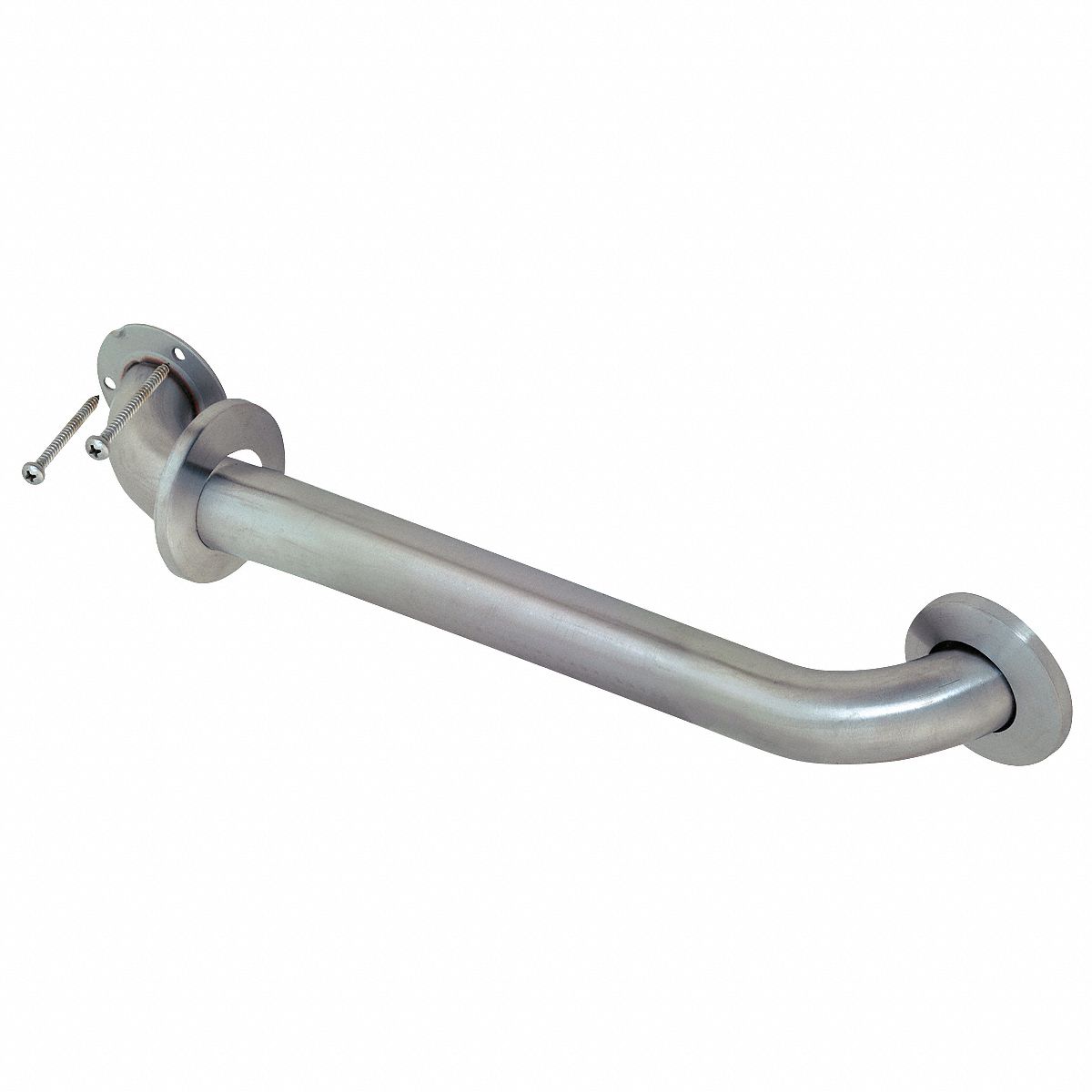 GRAB BAR: STRAIGHT, 18 IN L, 1½ IN DIA, STAINLESS STEEL, UNFINISHED, SILVER