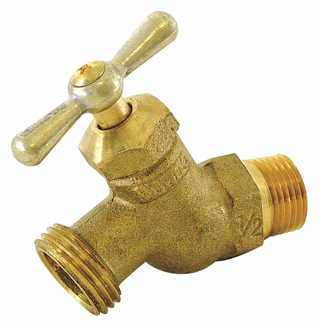 HOSE BIBB: T-HANDLE, MIPS, NO KINK, BRASS, ½ IN INLET SIZE