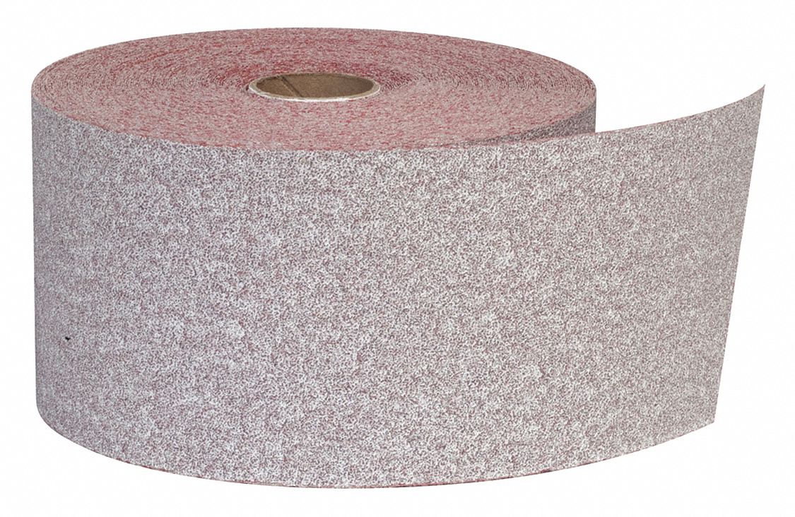 SANDPAPER ROLL, 2¾ IN W X 135 FT L, ALUMINUM OXIDE, P220 GRIT, B WEIGHT PAPER, PSA, B