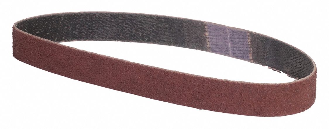 Sanding Belt: 1/2 in W x 12 in L, Aluminum Oxide, P60 Grit, Y Wt Polyester Backing