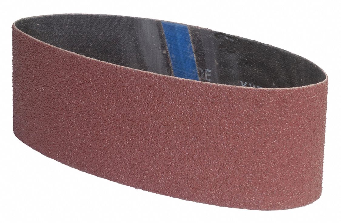 GRAINGER APPROVED Sanding Belt, 24 in Length, 4 in Width, Aluminum