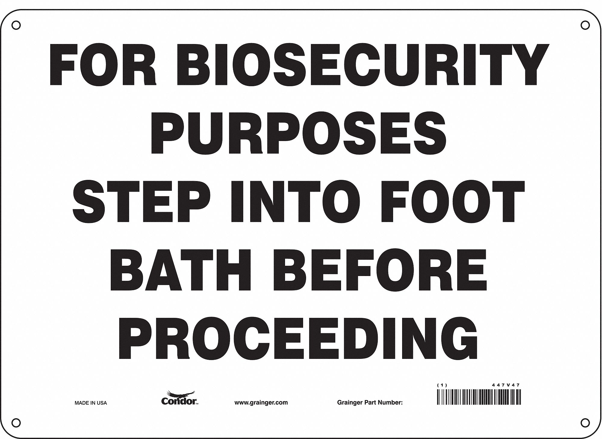 PANNEAU SECURITE,10PO X 14PO,POLYETHYLEN