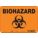 SAFETY SIGN, POLYETHYLENE, MOUNTING HOLES, 7 IN X 10 IN NOMINAL SIGN SIZE, BIOHAZARD