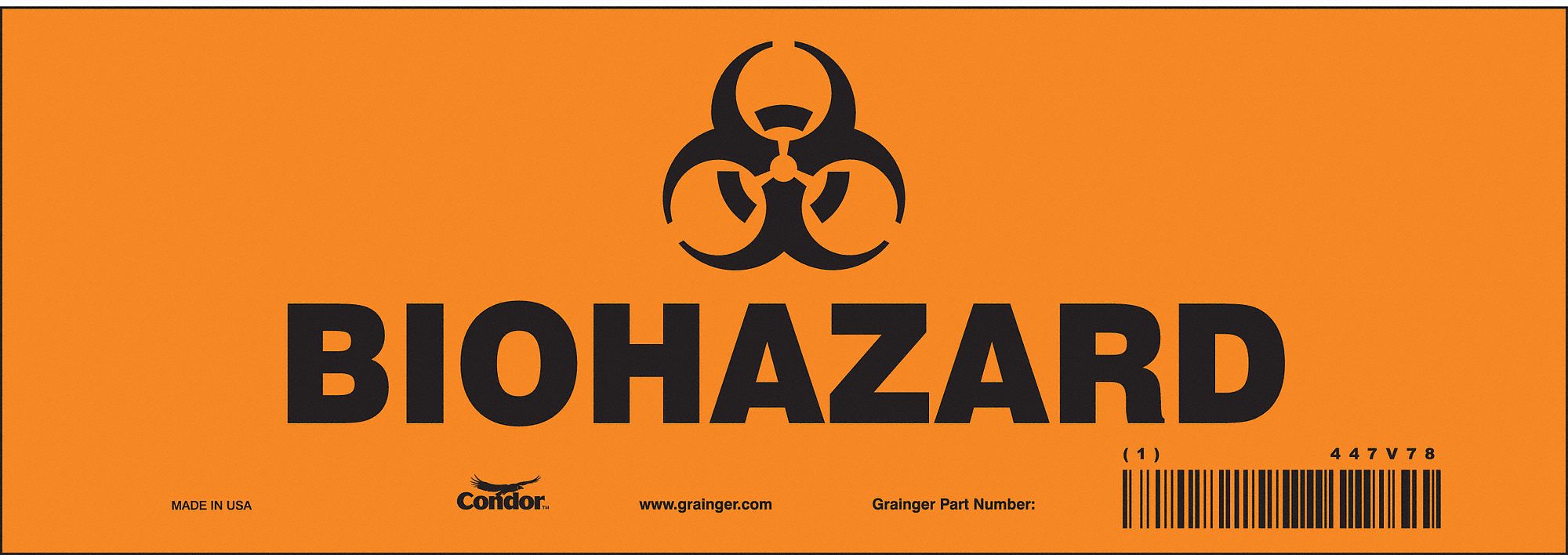 Safety Sign, 3 1/2 in x 10 in, Vinyl