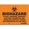 Biohazard Eating, Drinking, Smoking, Applying Cosmetics And Handling Contact Lenses Are Prohibited In This Area Signs