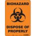 Biohazard Dispose Of Properly Signs