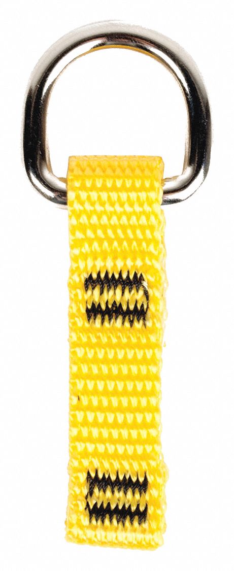 D-Ring Connector: For Hand Tools, Strap, Tape-On, Steel, 2 lb Capacity
