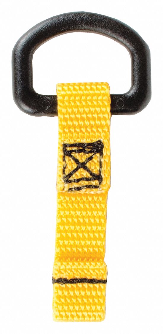 D-Ring Connector: For Hand Tools, Strap, Tape-On, Plastic, 2 lb Capacity