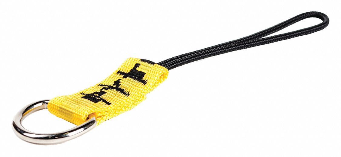 D-Ring Connector: For Hand Tools, Cord, Pass-Through, Steel, 5 lb Capacity