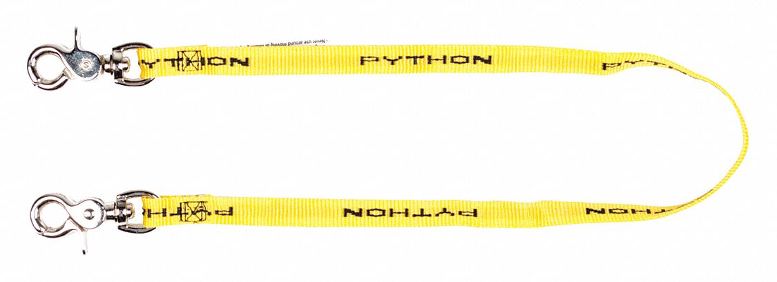 DBI-SALA, Yellow, Dual-Hook Connector, Tool Lanyard - 447Y42