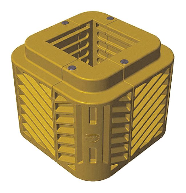 Column Protector: 10 in Fits Column Size, 24 in Overall Ht, 24 in Overall Wd, Yellow