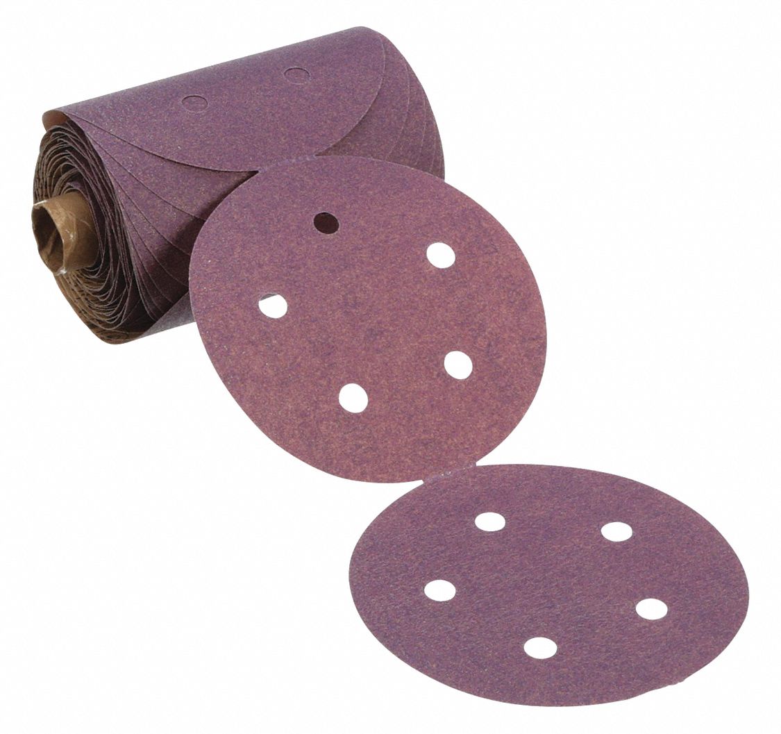 3M CUBITRON II Sanding Disc Roll, Coated, 5 Hole, 6 in Disc Diameter