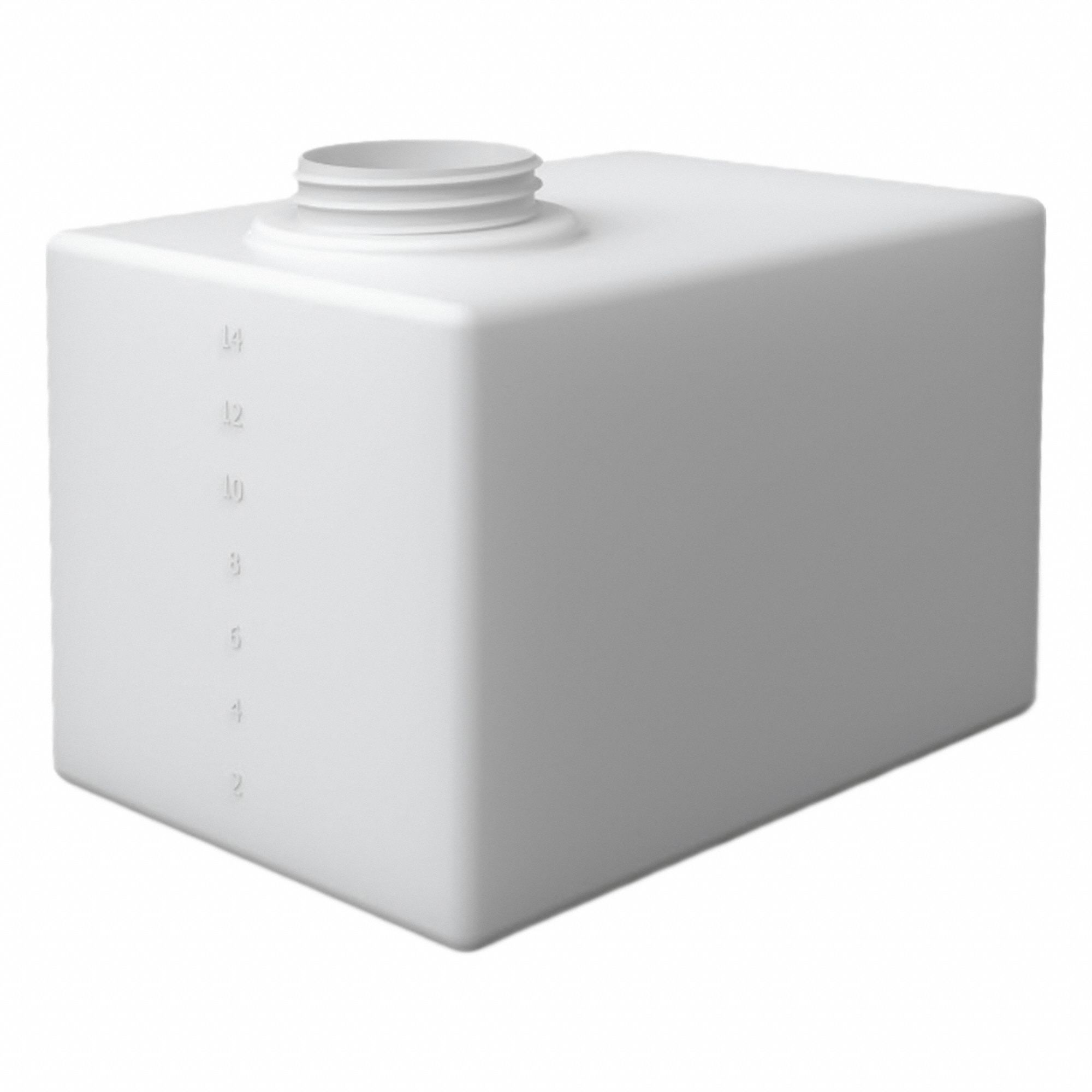 Utility Tank: 16 gal, Closed Top, 20 in x 14 in, 5 in Fill Opening Dia, 17 in