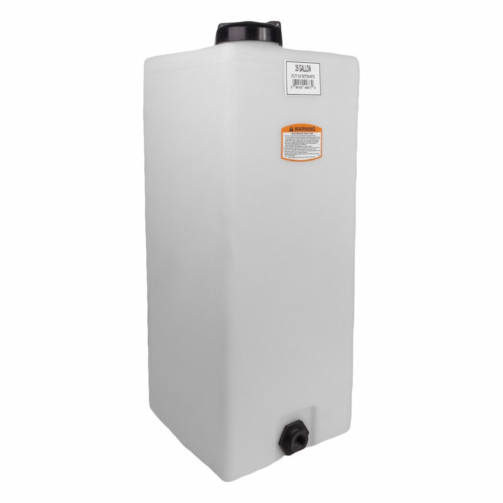 Utility Tank: 35 gal, Closed Top, 15 in x 15 in, 5 in Fill Opening Dia, 43 in