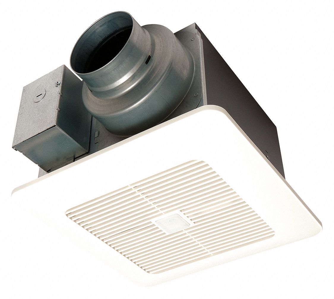 Ceiling, 110 cfm Max, Bathroom Fan 448F59FV0511VQC1 Grainger