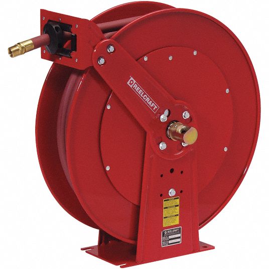 100 ft (3/8 in I.D.), 3/8 in MNPT, Spring Return Hose Reel -  60GW27