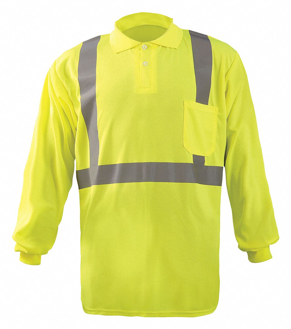 mens yellow long sleeve polo shirt