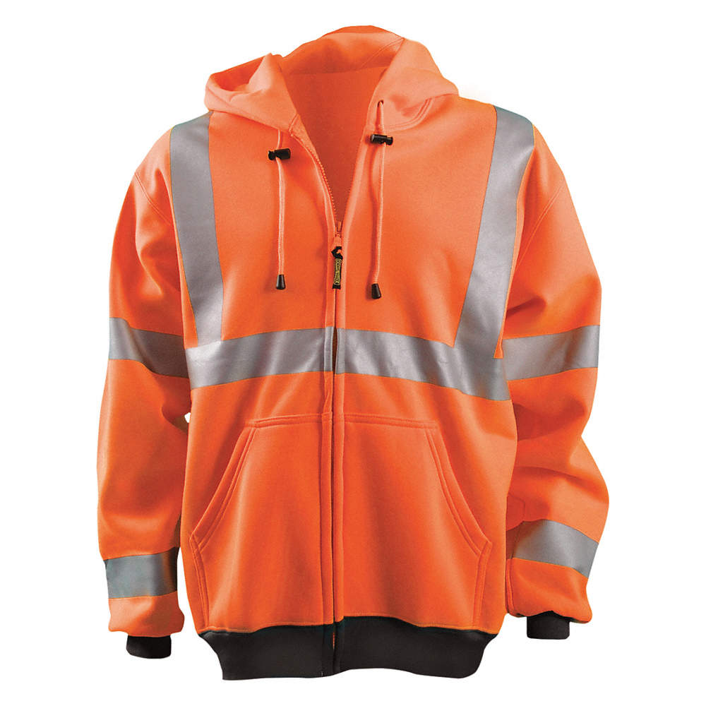 OCCUNOMIX LUX-HZSWT-OXL Hooded Sweatshirt,XL,ANSI Class 3 OCCUNOMIX LUX-HZSWT-OXL Hooded Sweatshirt,XL,ANSI Class 3