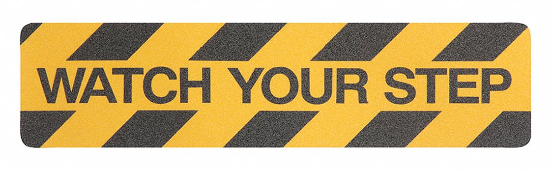 AntiSlip Tread 24 inLx6 inW BLK/YLW PK24