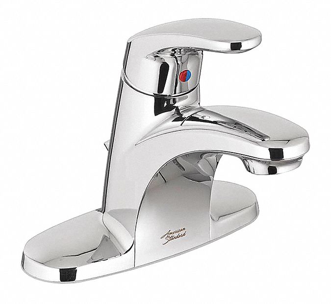 MID ARC BATHROOM FAUCET: AMERICAN STD, COLONY PRO, CHROME FINISH, 1.2 GPM, MANUAL, 4 IN