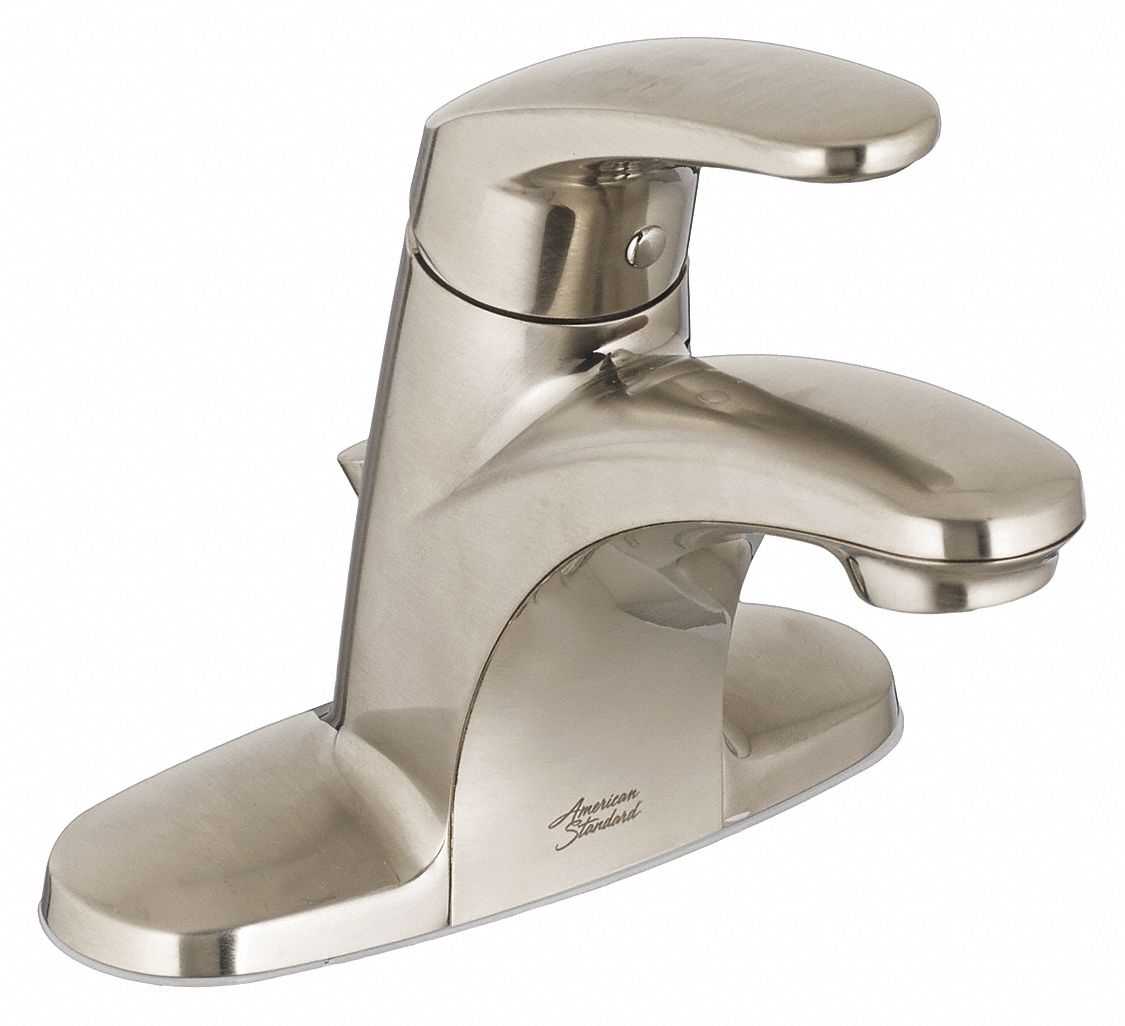 MID ARC BATHROOM FAUCET: AMERICAN STD, COLONY PRO, BRUSHED NICKEL FINISH, 1.2 GPM, MANUAL