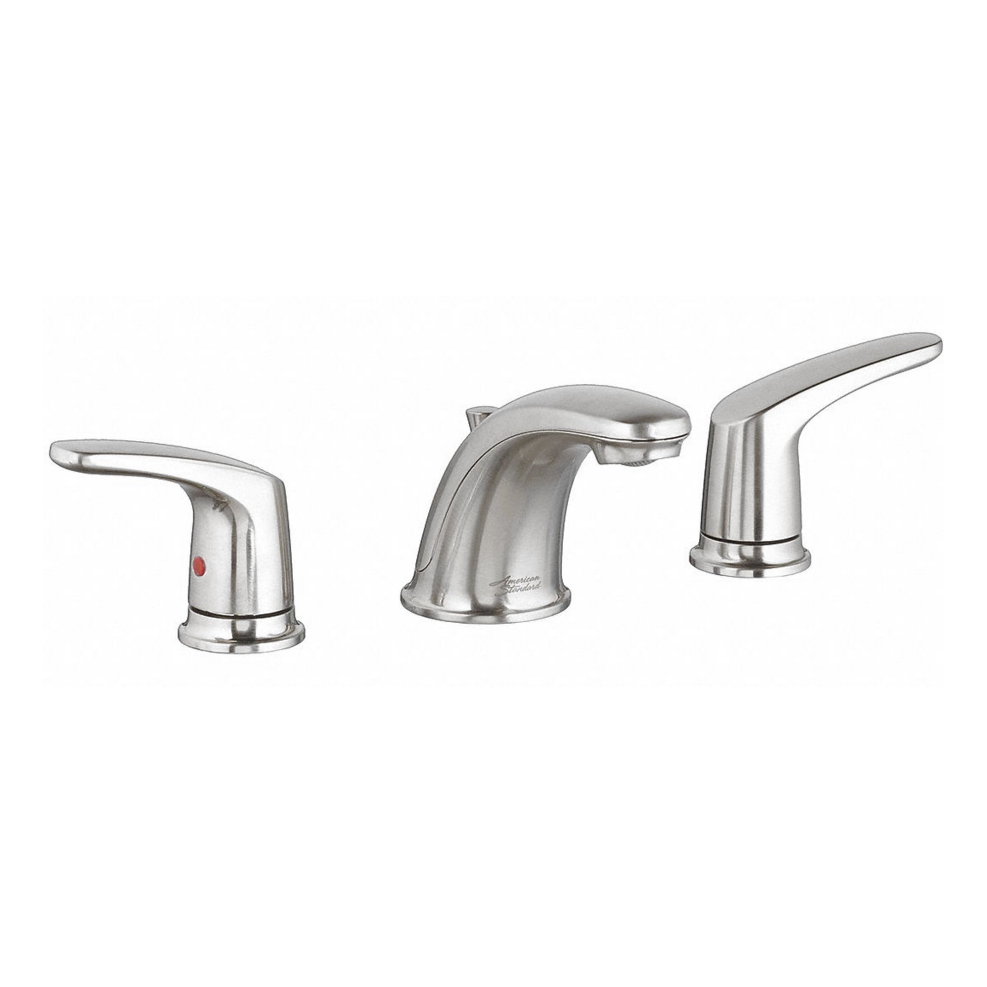Low Arc Bathroom Faucet: Colony Pro, Metal, Brushed Nickel Finish, Widespread, Arc