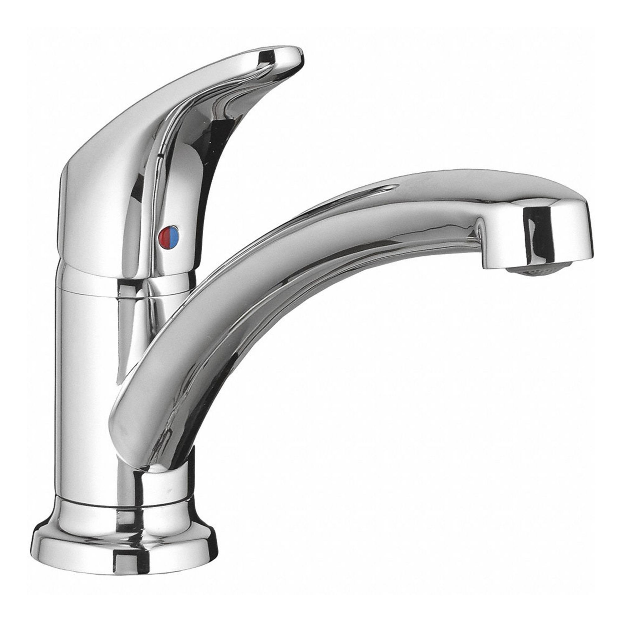Low Arc Kitchen Faucet: Colony Pro, Cast Brass, Single-Post, Deck, Polished Chrome