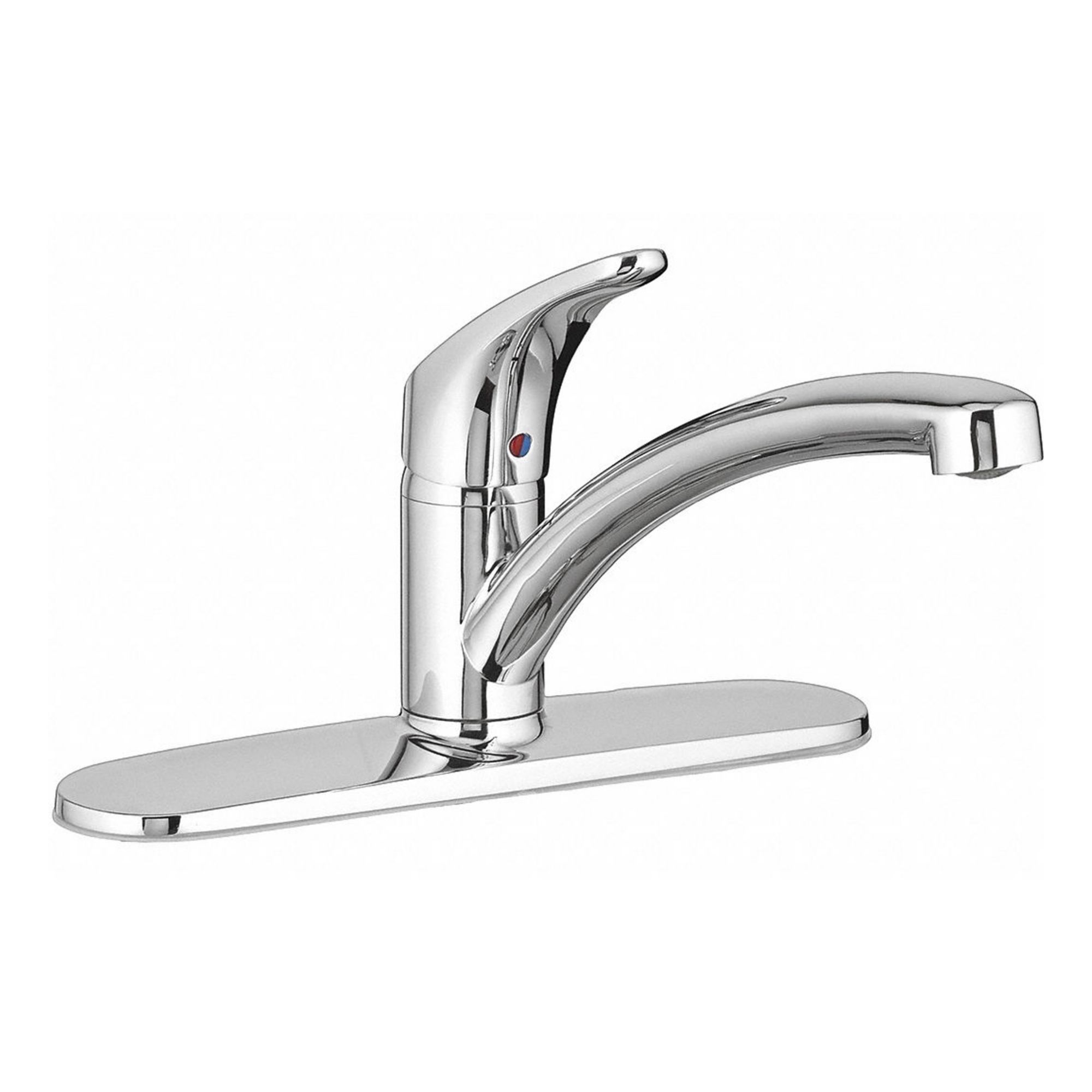 Low Arc Kitchen Faucet: Colony Pro, Cast Brass, Single-Post, Deck, Chrome, Metal