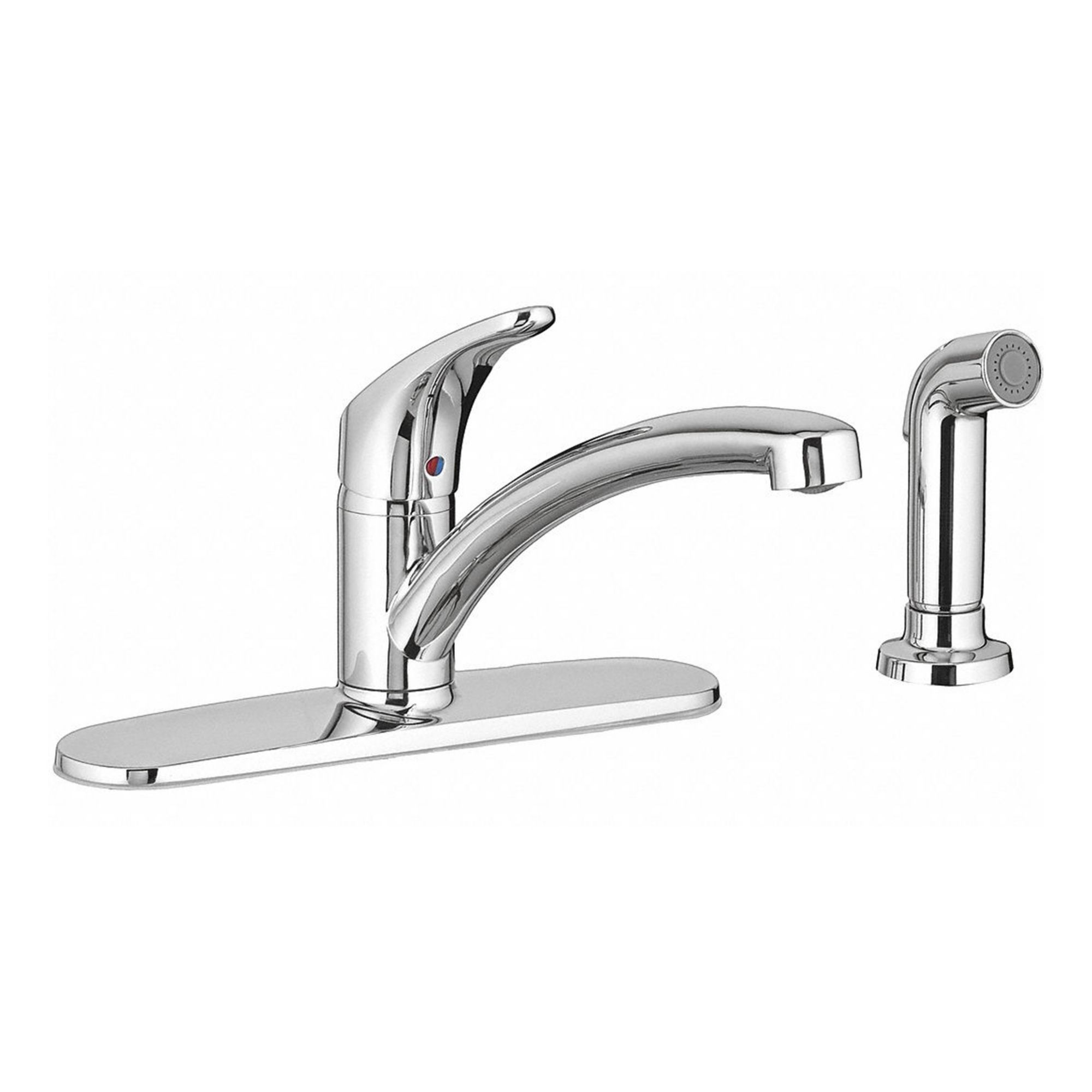 Low Arc Kitchen Faucet: Colony Pro, Cast Brass, Single-Post, Deck, Chrome, Metal