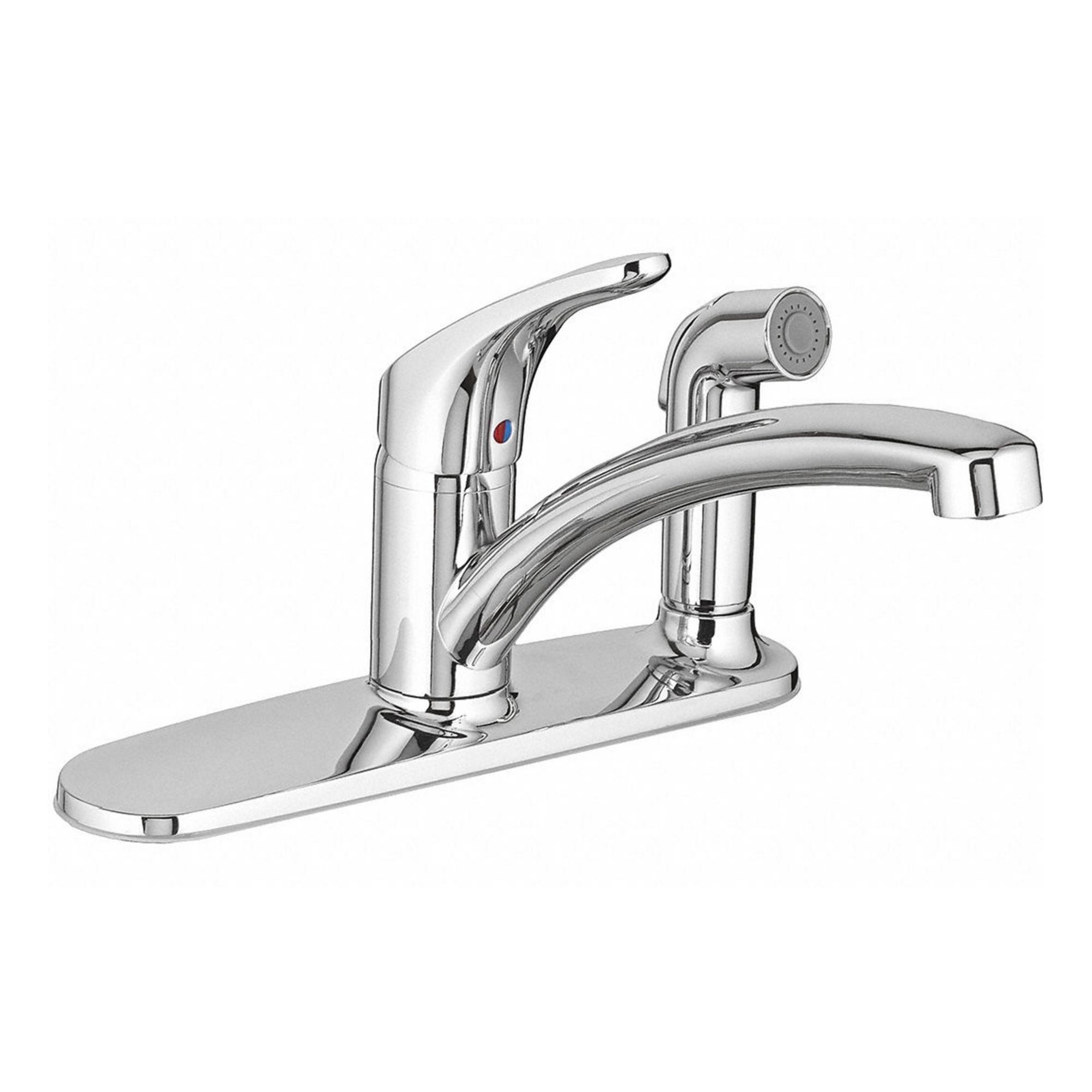 Low Arc Kitchen Faucet: Colony Pro, Cast Brass, Widespread, Deck, 3 Mounting Holes