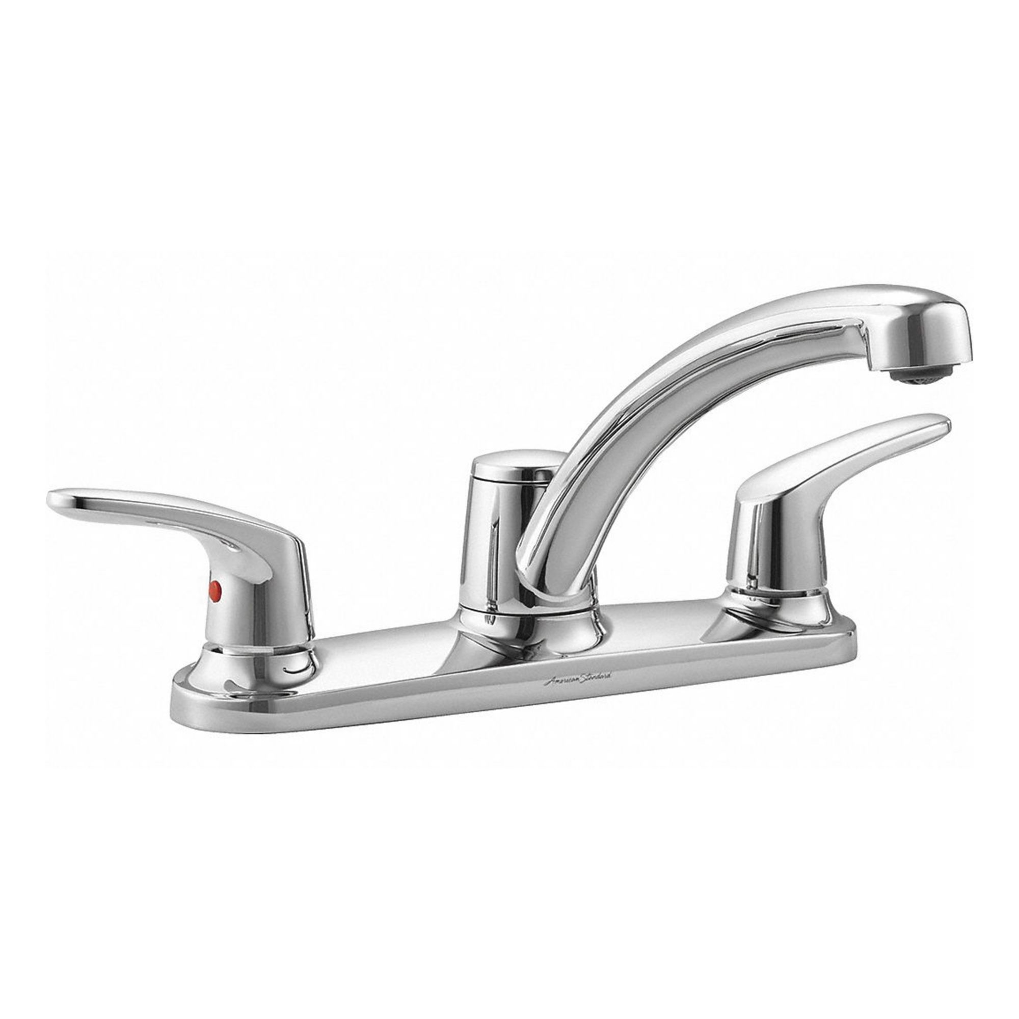 Low Arc Kitchen Faucet: Colony Pro, Metal, Widespread, Deck, 3 Mounting Holes, Arc
