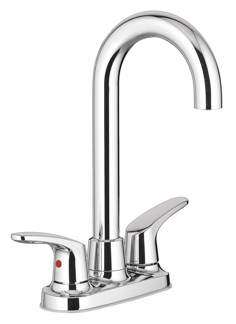 GOOSENECK BAR FAUCET: AMERICAN STD, COLONY PRO, CHROME FINISH, 1.5 GPM FLOW RATE