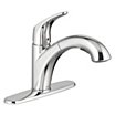 Low-Arc-Spout Single-Joystick-Handle Single-Hole Deck-Mount Kitchen Sink Faucets image