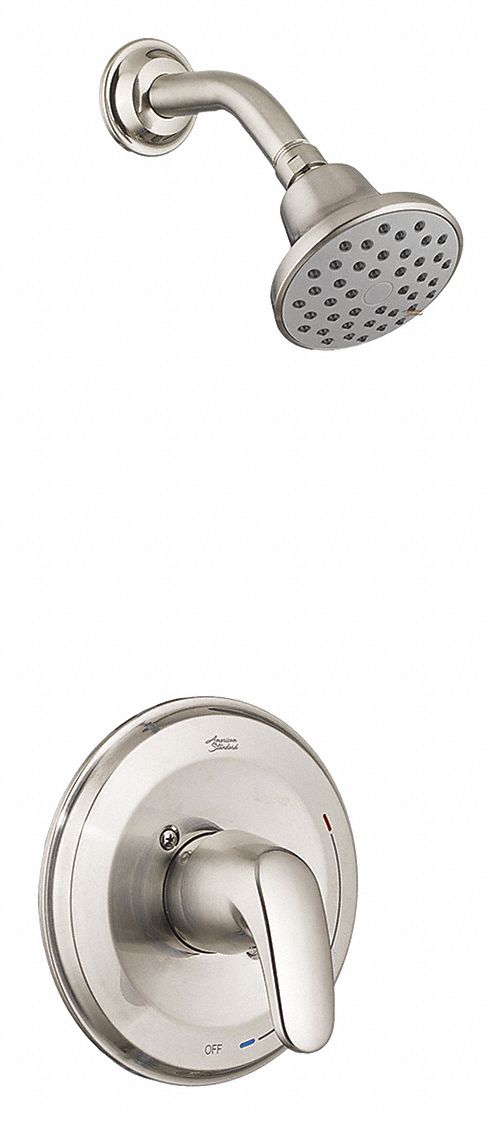 Shower Faucet: Colony PRO, 1.75 gpm Fixed Showerhead Flow Rate, Metal/Plastic