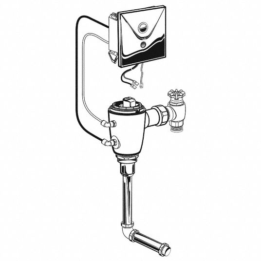 AMERICAN STANDARD Concealed, Rear Spud, Automatic Flush Valve, For Use
