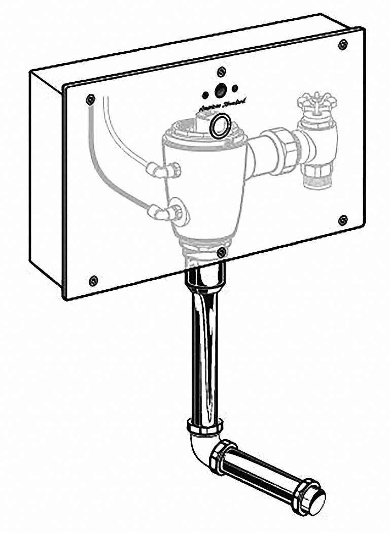 Automatic Flush Valve: Selectronic, 0.125 gpf Gallons per Flush, Battery/Electric