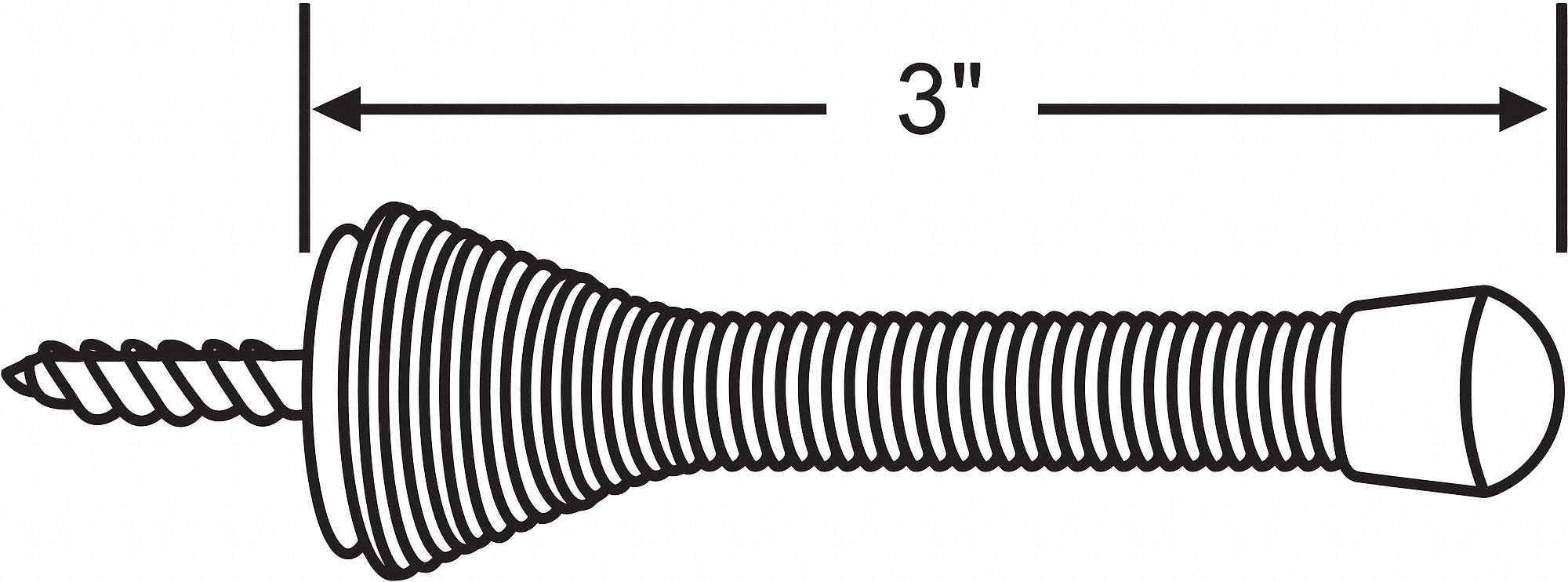 Door Stop: Door - Mounted, 3 in Lg, 31/32 in Wd, 31/32 in Overall Ht, Brass