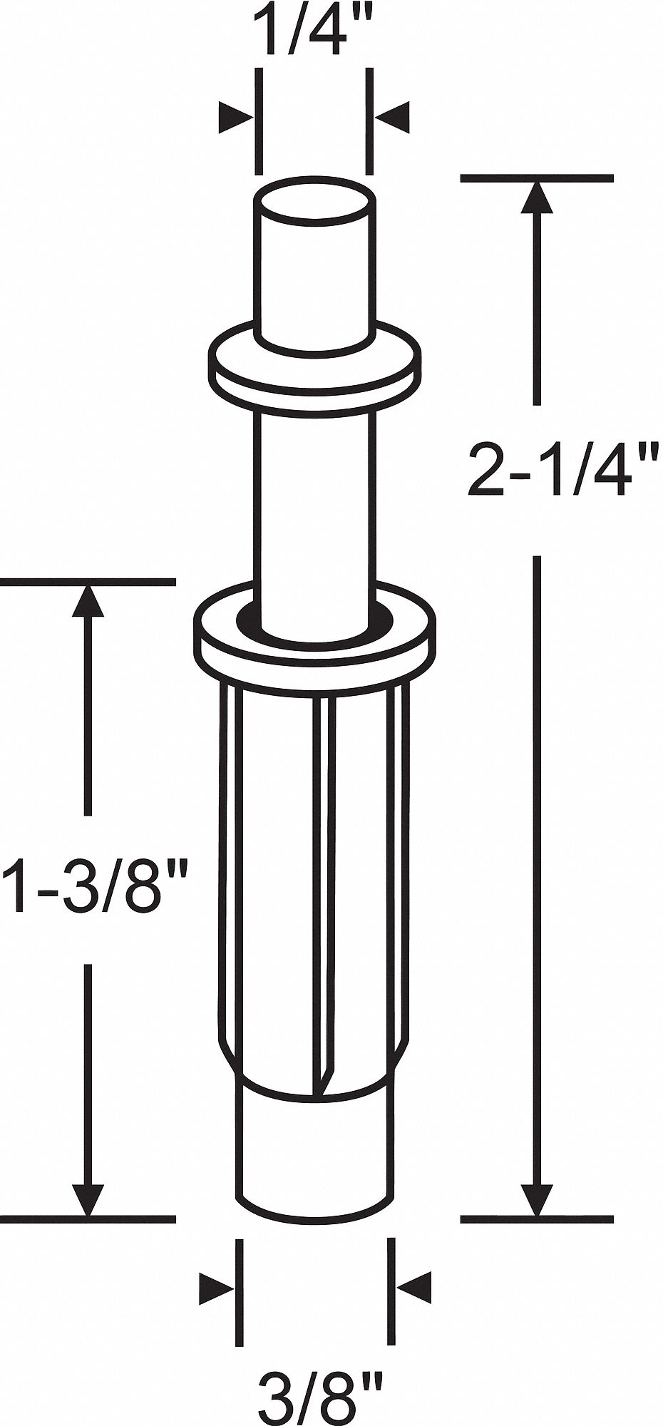 DOOR TOP PIVOT,NYLON/STEEL,2-1/4