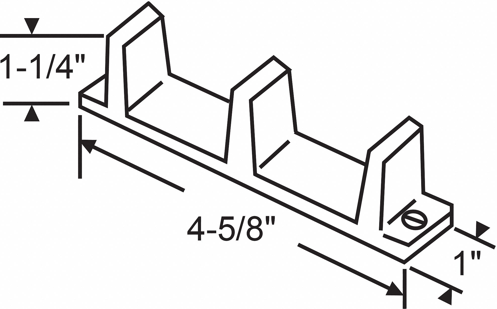 COULISSEAU PLNCHER PRTE,NYLON,4-5/8PO LO