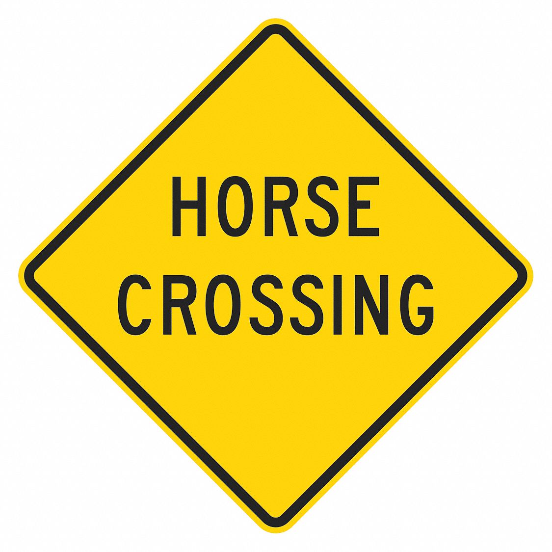 Traffic Sign: 12 in x 12 in Nominal Sign Size, Aluminum, 0.063 in, W11A-22P MUTCD