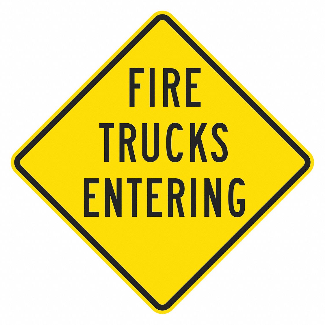 LYLE Fire Trucks EntTraffic Sign, Sign Legend Fire Trucks Entering, 12