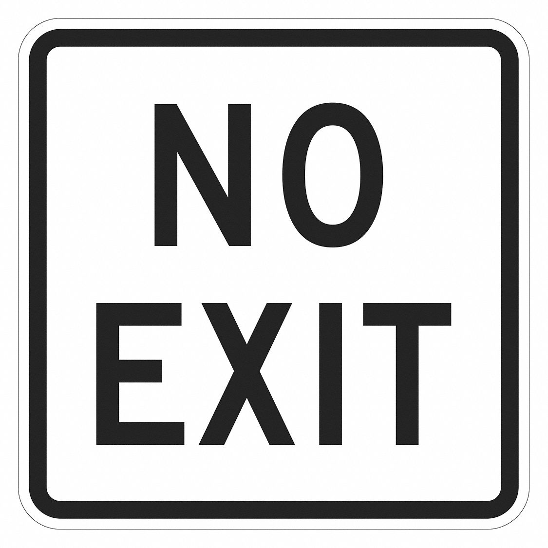 LYLE No Exit Sign For Parking Lots, Sign Legend No Exit, 12 in x 12 in