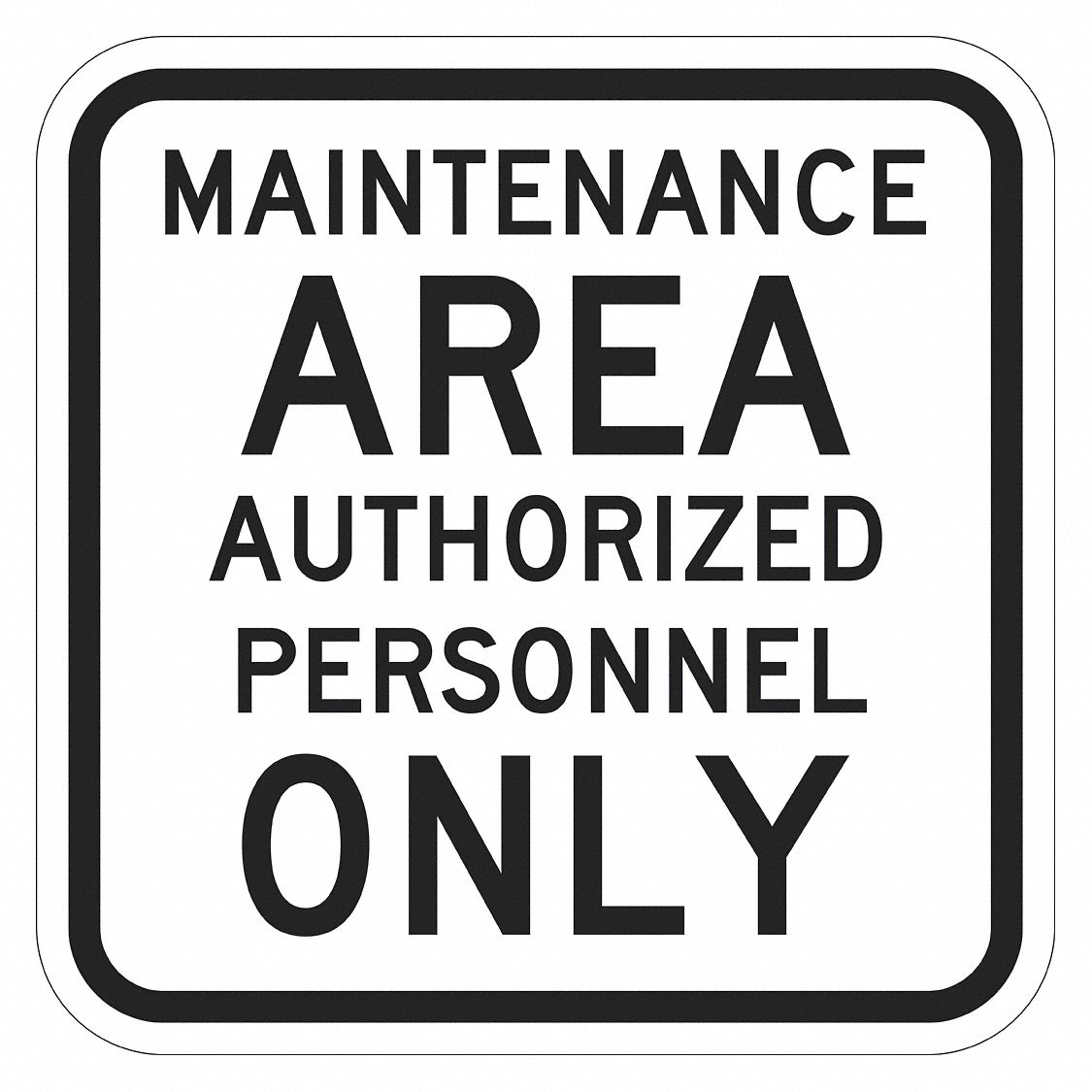 Reflective  Authorized Personnel  Sign: Aluminum, Mounting Holes Sign Mounting, Diamond Grade