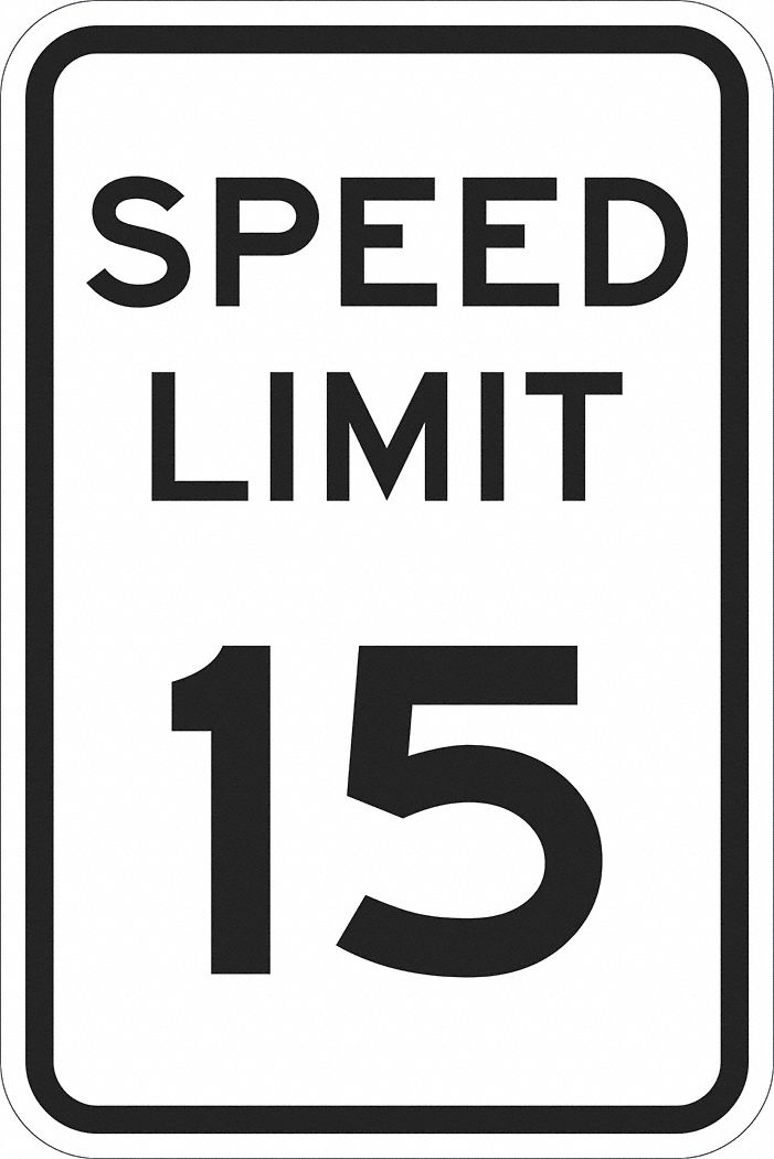 Traffic Sign: 24 in x 18 in Nominal Sign Size, Aluminum, 0.080 in Thick, R2-1 MUTCD, Engineer