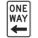 TRAFFIC SIGN, 24 IN X 18 IN NOMINAL SIGN SIZE, ALUMINUM, 0.080 IN, R6-2L MUTCD, ONE WAY