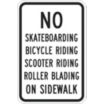 No Skateboarding Bicycle Riding Scooter Riding Roller Blading On Sidewalk Signs